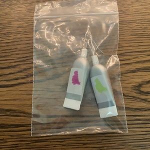 Paint bottle earrings
